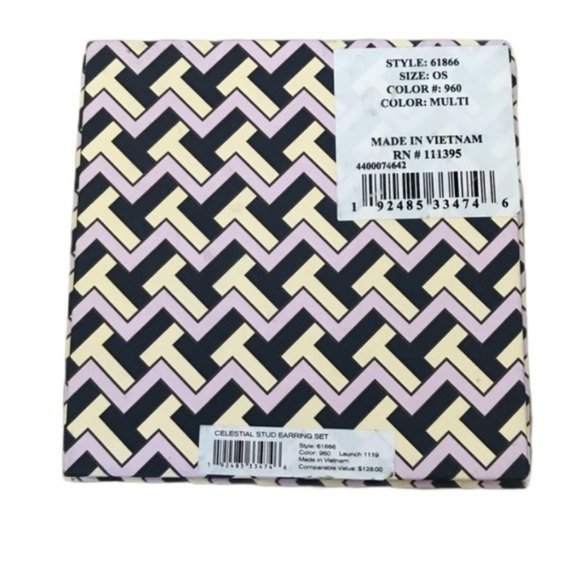 Tory Burch Earring Set -Three Pair Celestial Studs - Picture 3 of 3